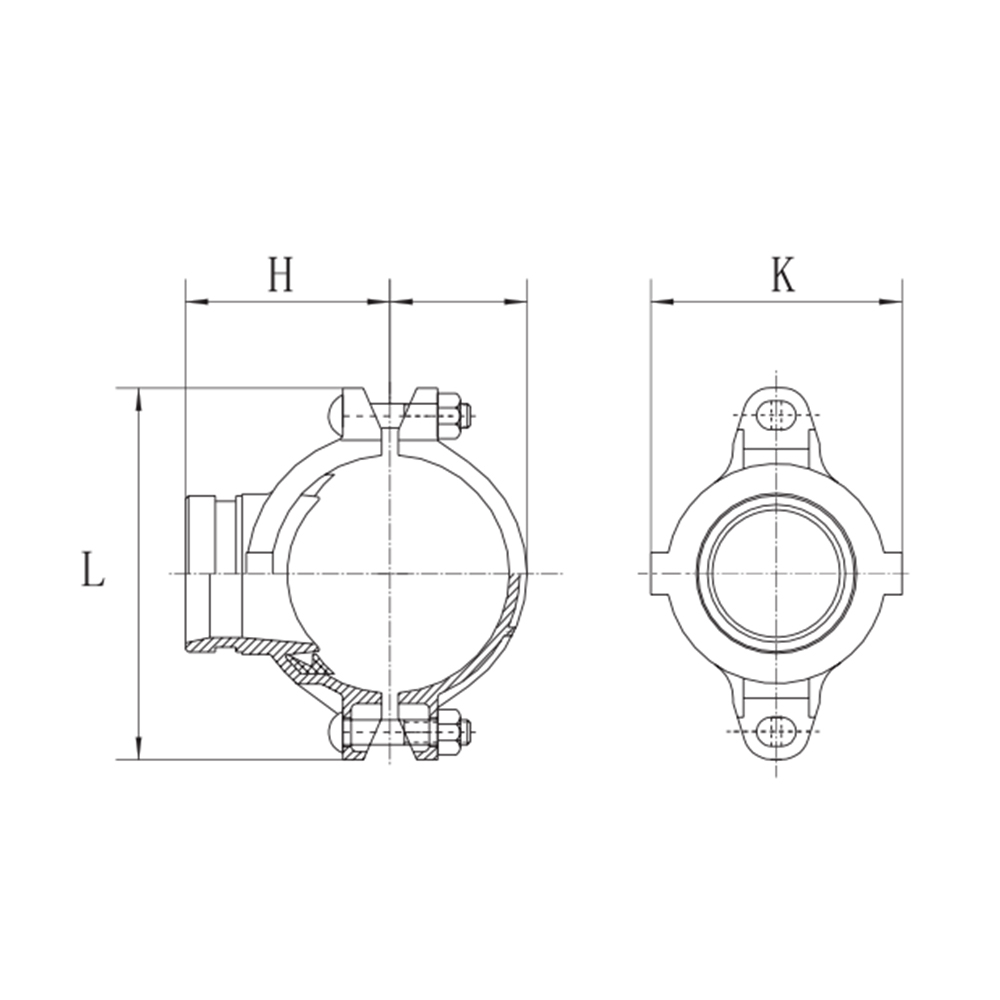 Rowkowany trójnik mechaniczny